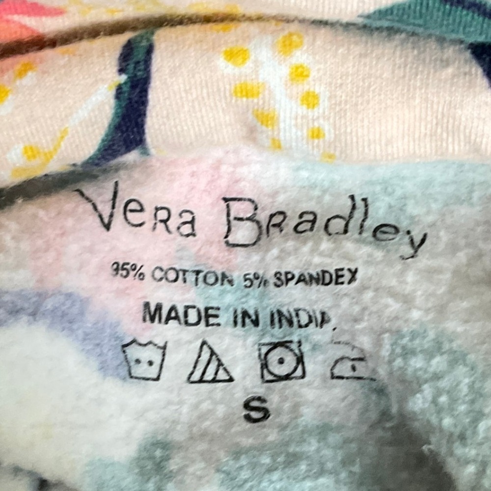 Vera Bradley Sweatshirt Womens Sz S Floral Garden 1/4 Zip Pullover Activewear - Picture 3 of 9